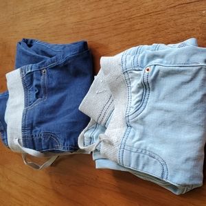 2 pair of Justice 12 slim jeggings